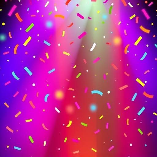 Icono de confeti para festivales